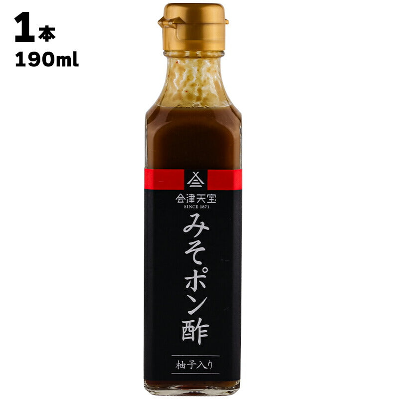 会津天宝醸造 株式会社 みそポン酢 柚子入り 190ml – 黒潮海苔店